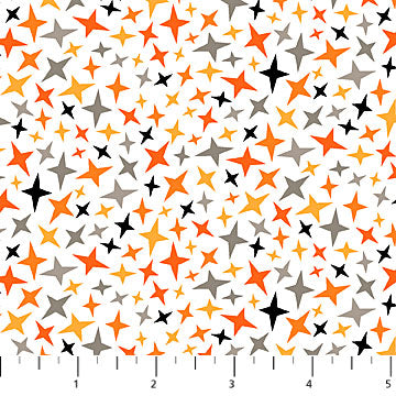 White as a Ghost My Stars - Ghoultide Gatherings- by Patrick Lose for Northcott Cotton Fabric