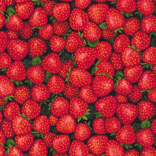 Strawberries - Farmer John's Garden Party - Paintbrush Studio 100% Cotton Fabric
