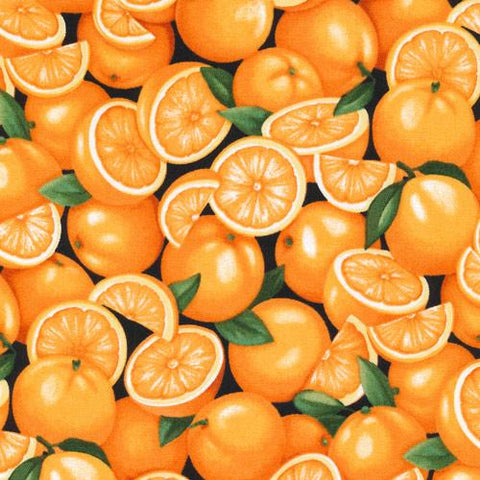 Oranges - Farmer John's Garden Party - Paintbrush Studio 100% Cotton Fabric