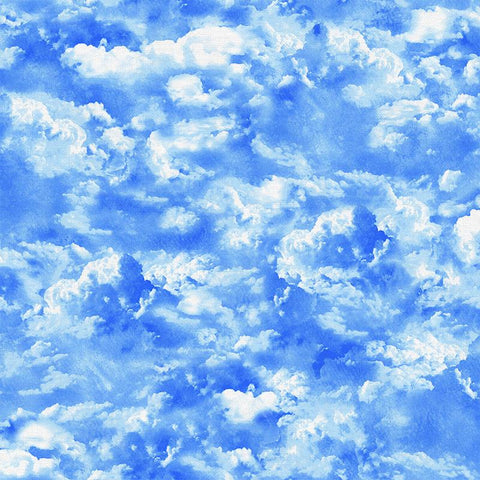 Blue Clouds - Barnyard Blenders - Paintbrush Studio 100% Cotton Fabric