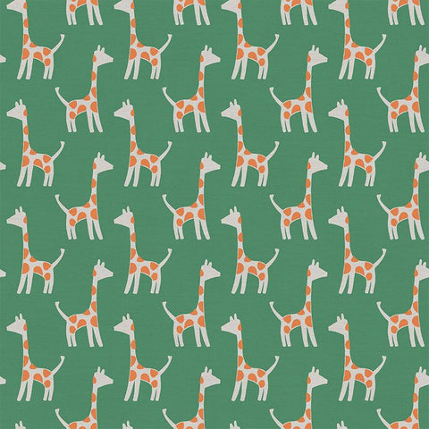 Giraffes on Green - Animal Kingdom - By Jessica Nielsen for Paintbrush Studio 100% Cotton Fabric