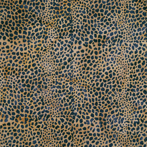 Black Giraffe Spots on Beige - Rustic Route - Batik by Mirah Cotton Fabric