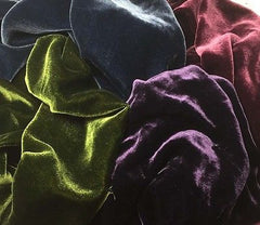 Pastels Sample Set - orders Hand Dyed Silk Velvet Fabric - 1/4 Yard Each