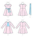 KWIK-SEW PATTERNS K0208 Girls' Dresses & Belt, (XX-Small-Large)