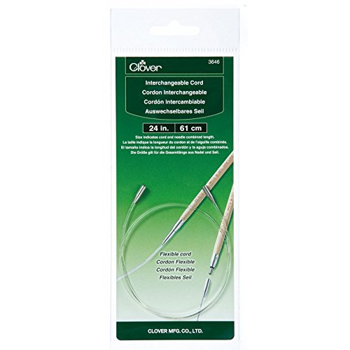 Clover Needlecraft Interchangeable Cord for Circular Knitting Needles (Choose Length)