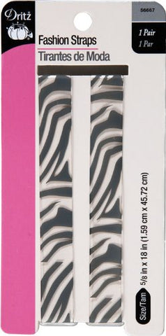 Dritz Fashion Strap - Gray Zebra - 5/8"