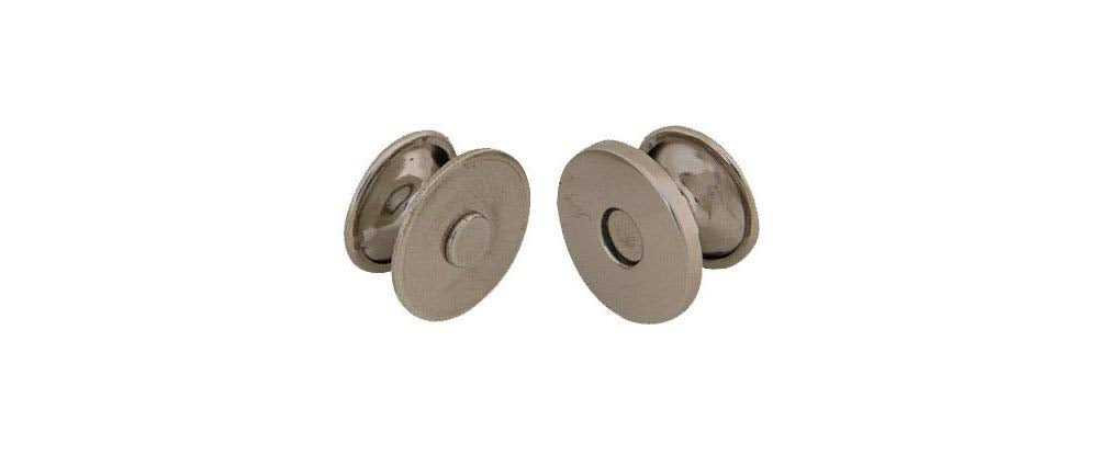 Tandy Leather Magnetic Bag Clasp Rivetback 3/4" (18mm) Nickel Plate 1299-21