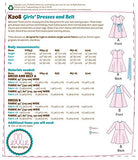 KWIK-SEW PATTERNS K0208 Girls' Dresses & Belt, (XX-Small-Large)