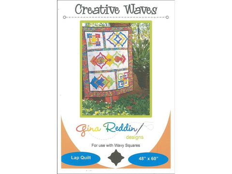 Gina Reddin Designs GRD-0202 Creative Waves Pattern Quilt Wall Hanging