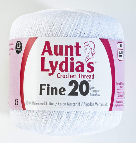 Coats Aunt Lydia's Crochet Cotton Thread Size 20 Fine