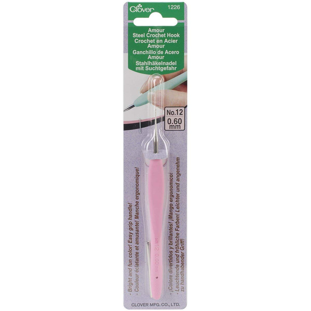 Clover 1226 Amour Steel Crochet Hook No. 12, 0.60mm