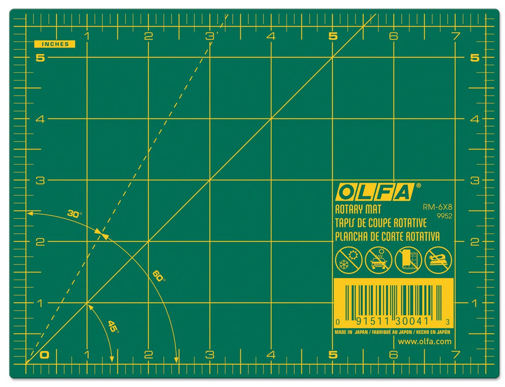 Olfa 6x8 Rotary Mat, Green