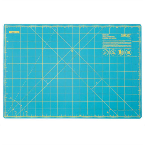 Aqua OLFA 12-Inch x 18-Inch Self-Healing Double-Sided Rotary Mat