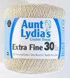 Coats Aunt Lydia's Crochet Cotton Thread Size 30 Extra Fine