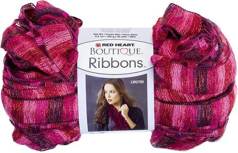 Red Heart Boutique Ribbons Yarn, Rosebud