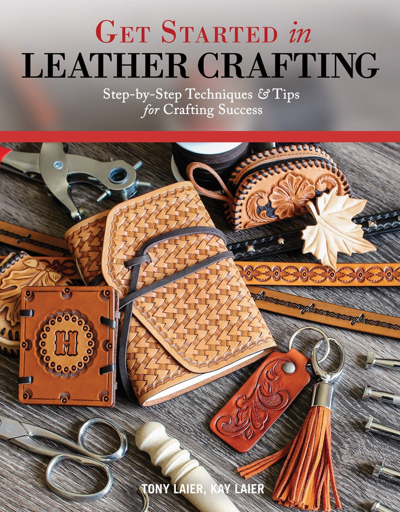 Learning to stitch and craft with funky shapes of scrap leather