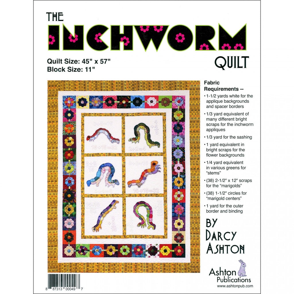 The Inchworm Quilt Pattern - Darcy Ashton 45"x57"