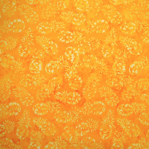 Banano Pineapples - Cloudberry - Batik by Mirah Cotton Fabric