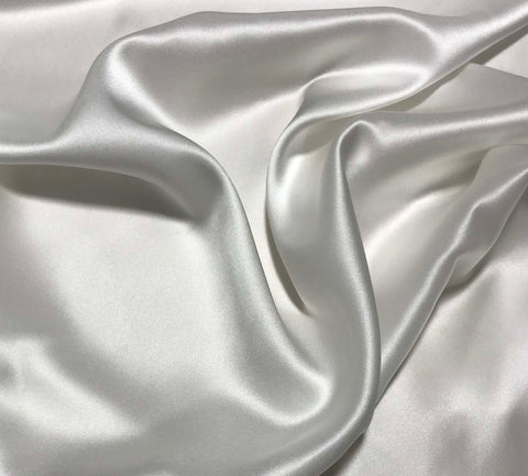 Bright White - 19mm Silk Charmeuse