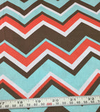 Michael Miller - Chevy Chevron Coral  - Cotton Quilting Fabric