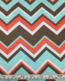 Michael Miller - Chevy Chevron Coral  - Cotton Quilting Fabric