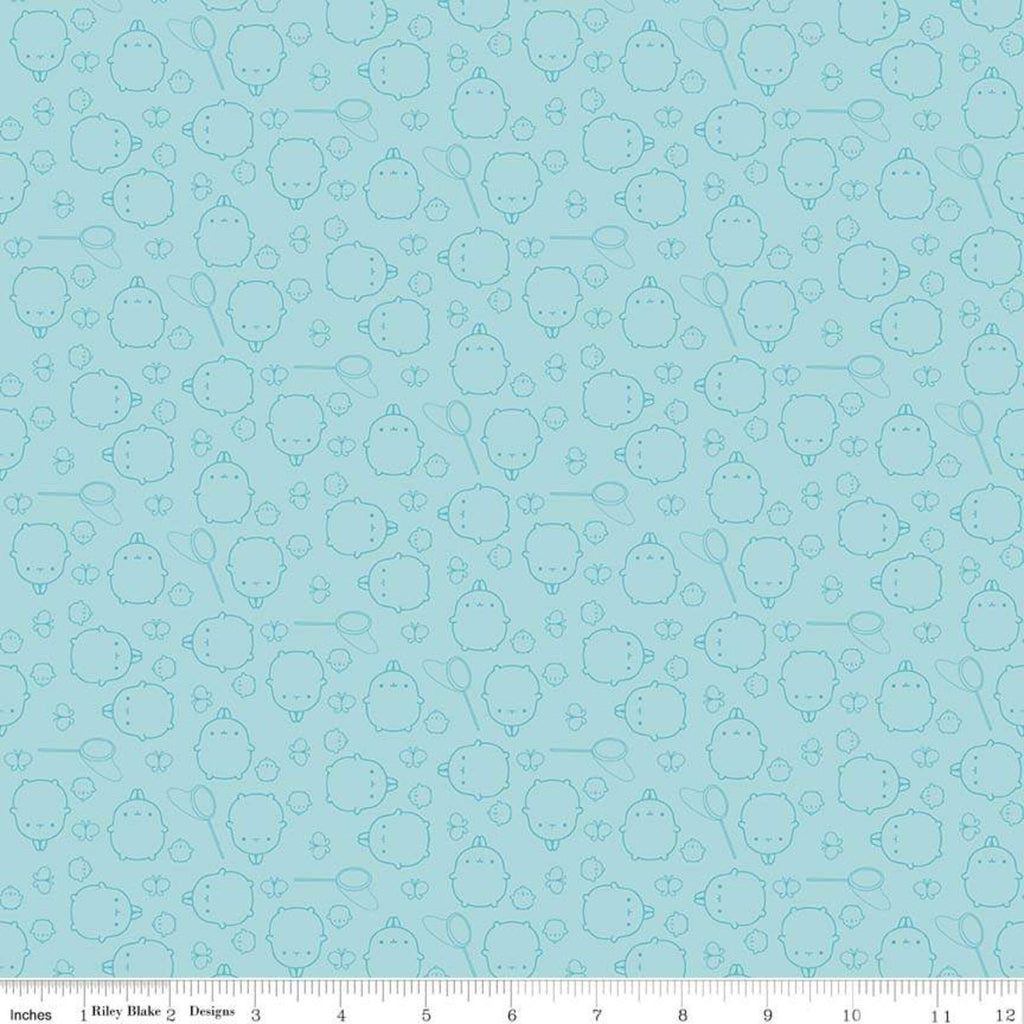 Molang Toss Blue - Riley Blake Cotton Fabric