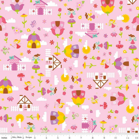 Fairy Garden Main Pink - Riley Blake Cotton Fabric