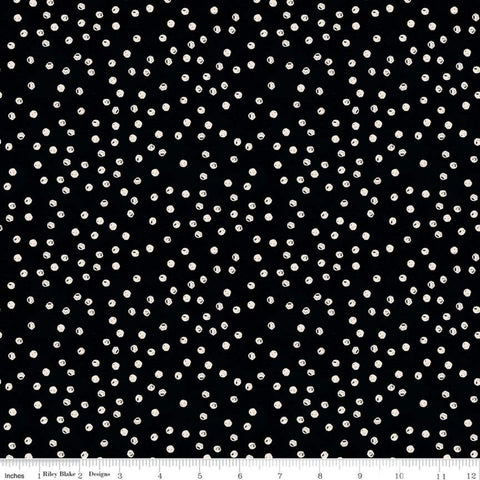 Scattered Dots Black - Goose Tales - by J. Wecker Frisch for Riley Blake Fabrics 100% Cotton Fabric