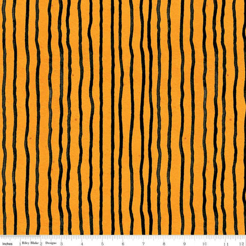 Wavy Stripes Orange - Goose Tales - by J. Wecker Frisch for Riley Blake Fabrics 100% Cotton Fabric