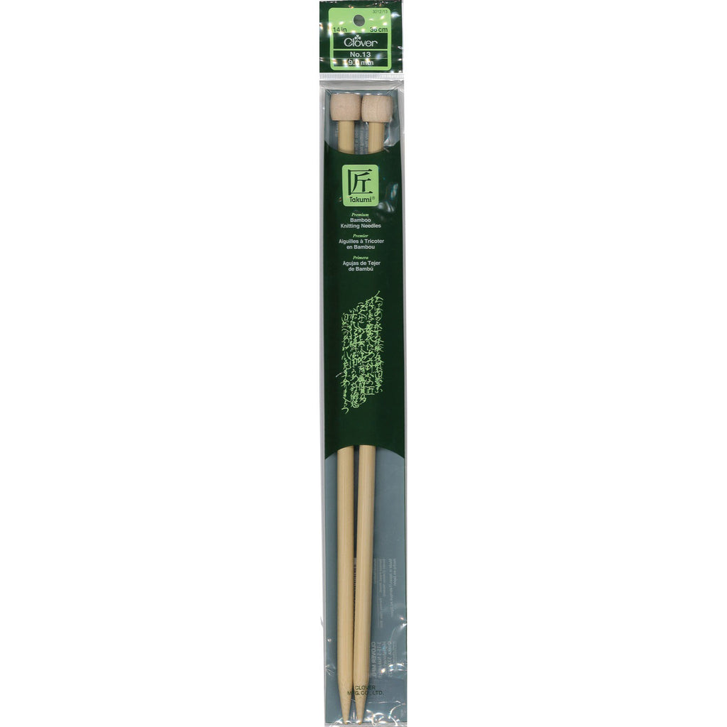 Clover Single Point Bamboo Knitting Needles (Choose Your Size)