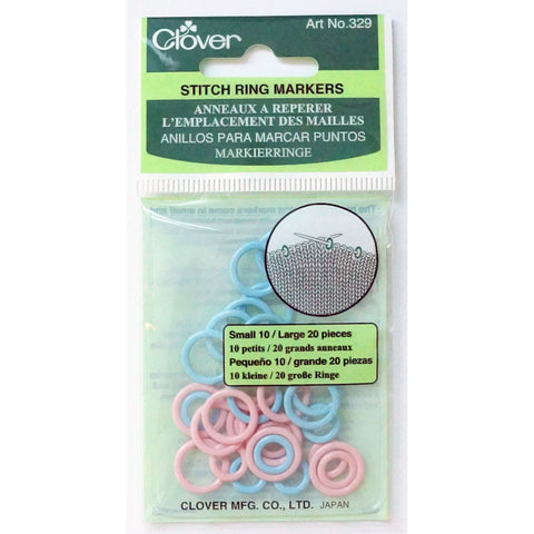 Clover Stitch Marker Rings-Small/Large 30/Pkg