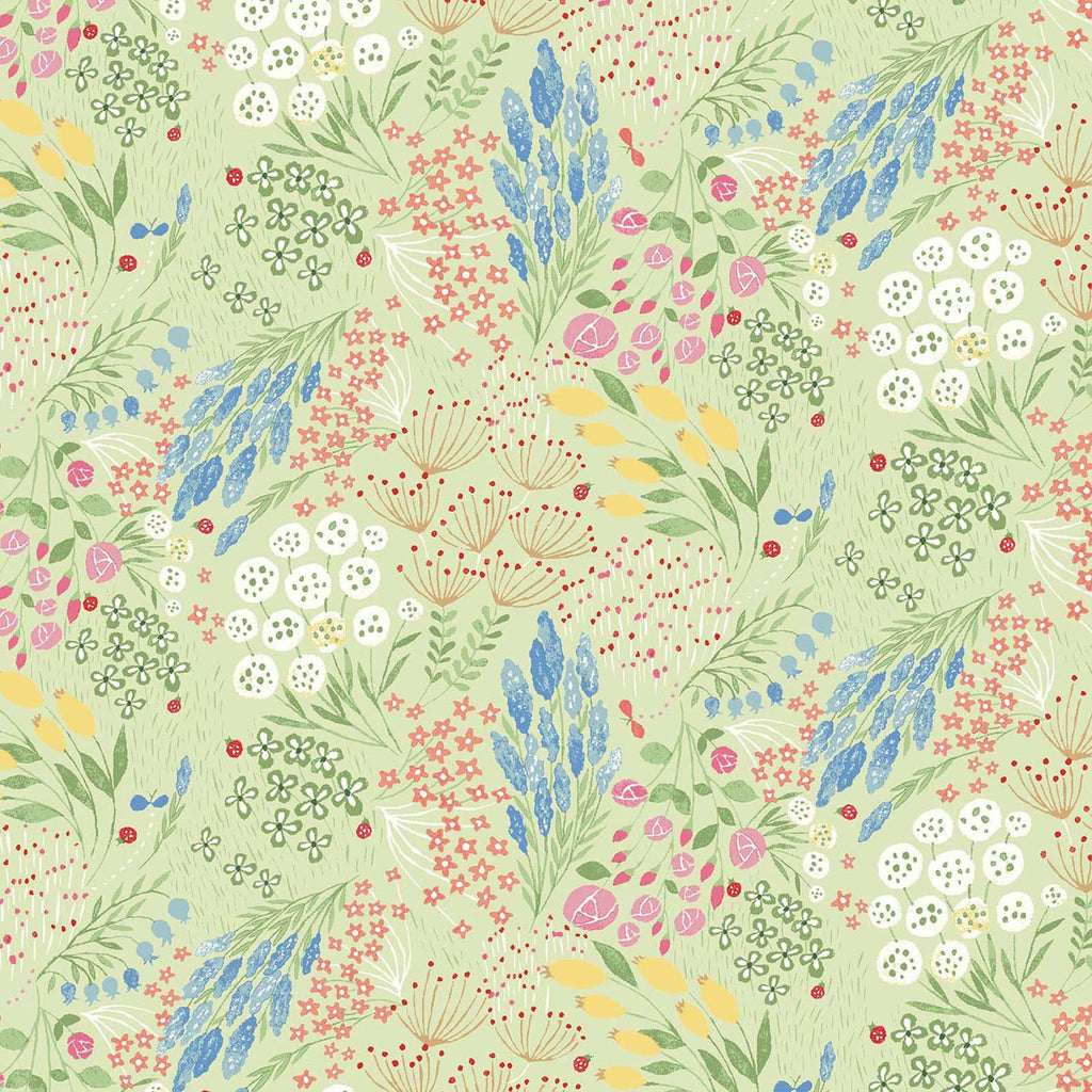 Watercolor Florets - Cosmo Cotton Broadcloth Fabric