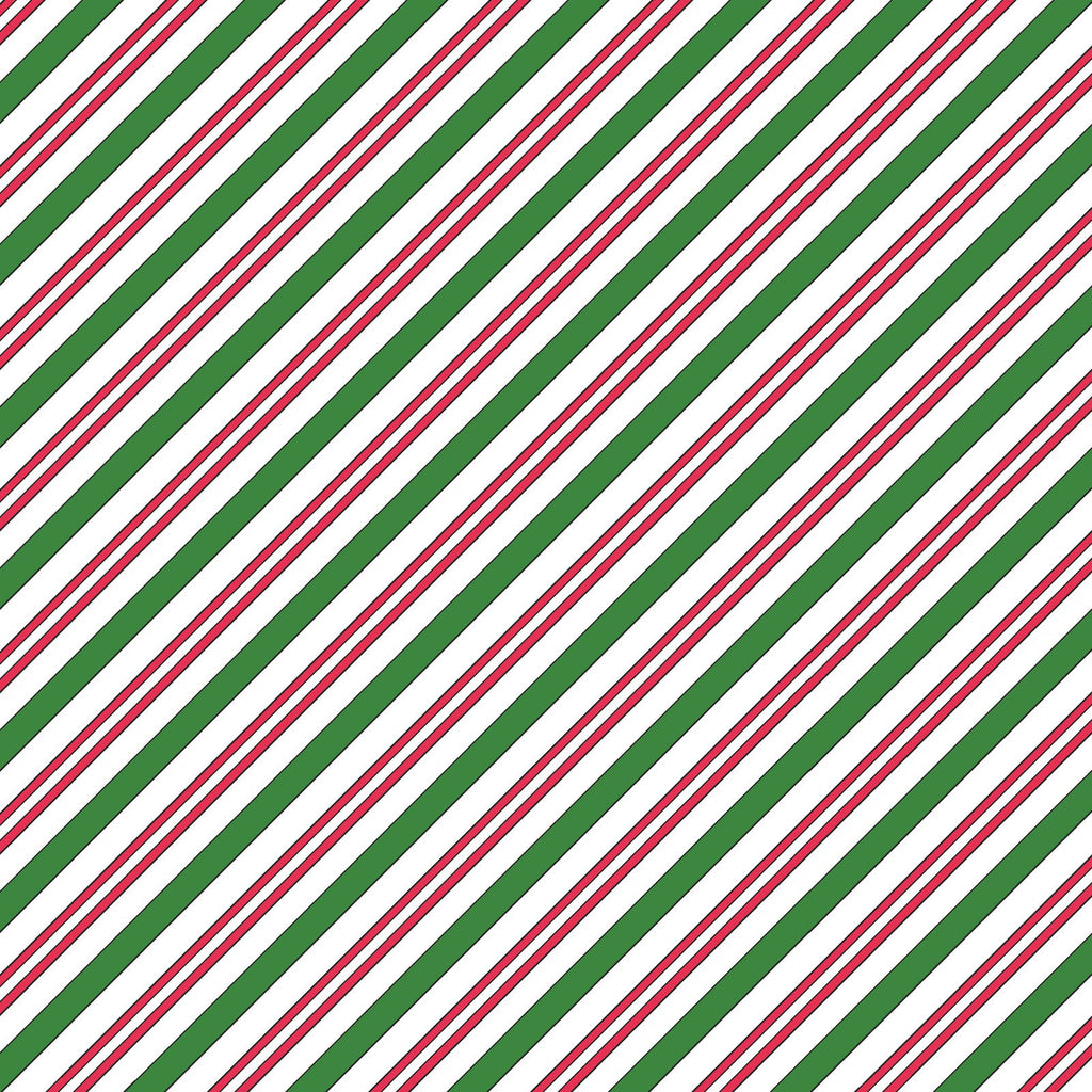 Christmas Joys - Candy Cane Stripe - Maywood Studio Cotton Flannel Fabric