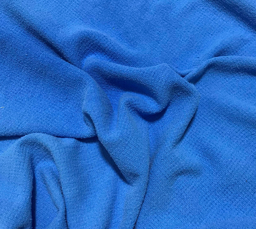 Cornflower Blue - Hand Dyed Squares Weave Silk Noil