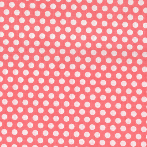 Crafty Cottons White Dots on Pink - EE Schenck Cotton Fabric