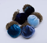 Silk Velvet Acorns - Blue Colors (5 Acorns)