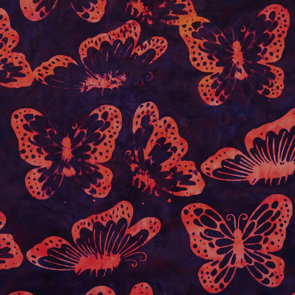 Dalhousie Butterflies - Indigenous Blanket - Batik by Mirah Cotton Fabric