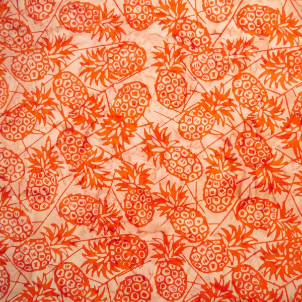 Dubarry Pineapples - Cloudberry - Batik by Mirah Cotton Fabric