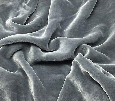 Dyeable Gray (black ground natural pile) - Silk Velvet