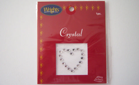 Heart - Wrights Rhinestone Crystal Applique Optical Glass