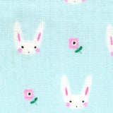 Bunnies on Blue - Creator's Room Japan Cotton Double Gauze Fabric