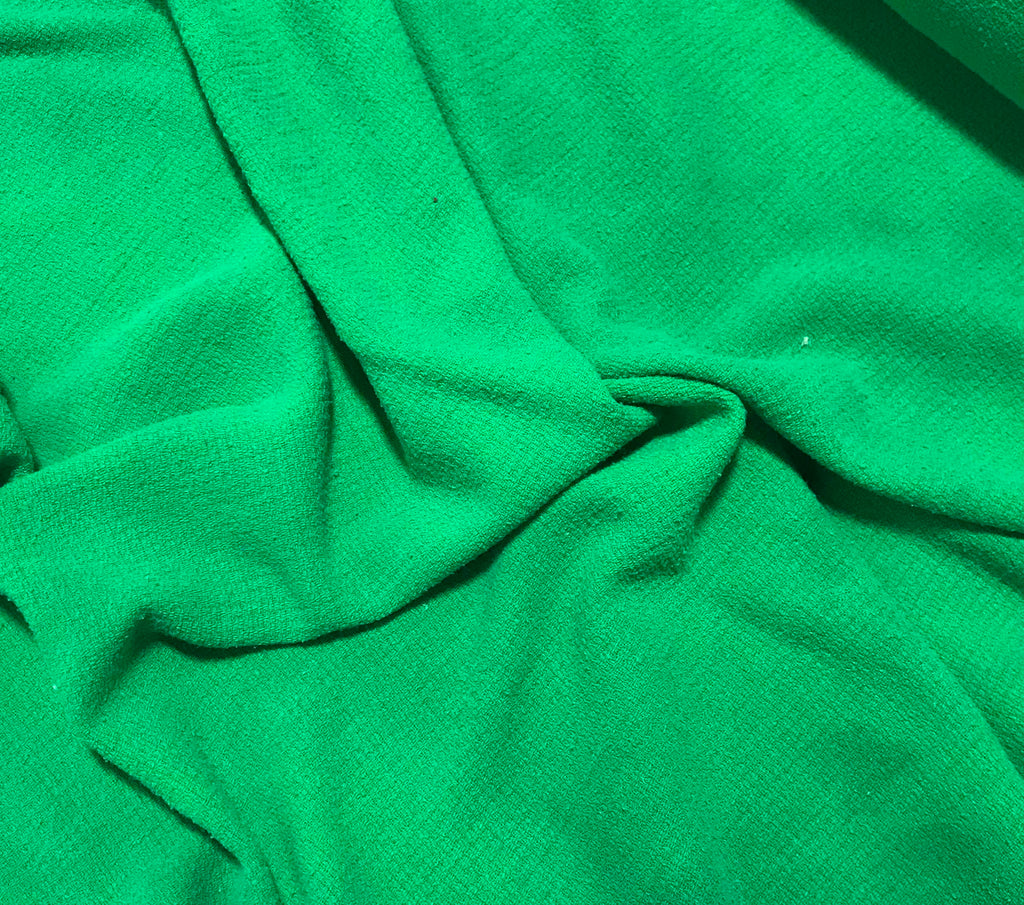 Emerald Green - Hand Dyed Squares Weave Silk Noil