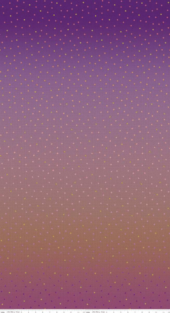 Gem Stones Multi Lilac/Orange - Riley Blake Cotton Fabric