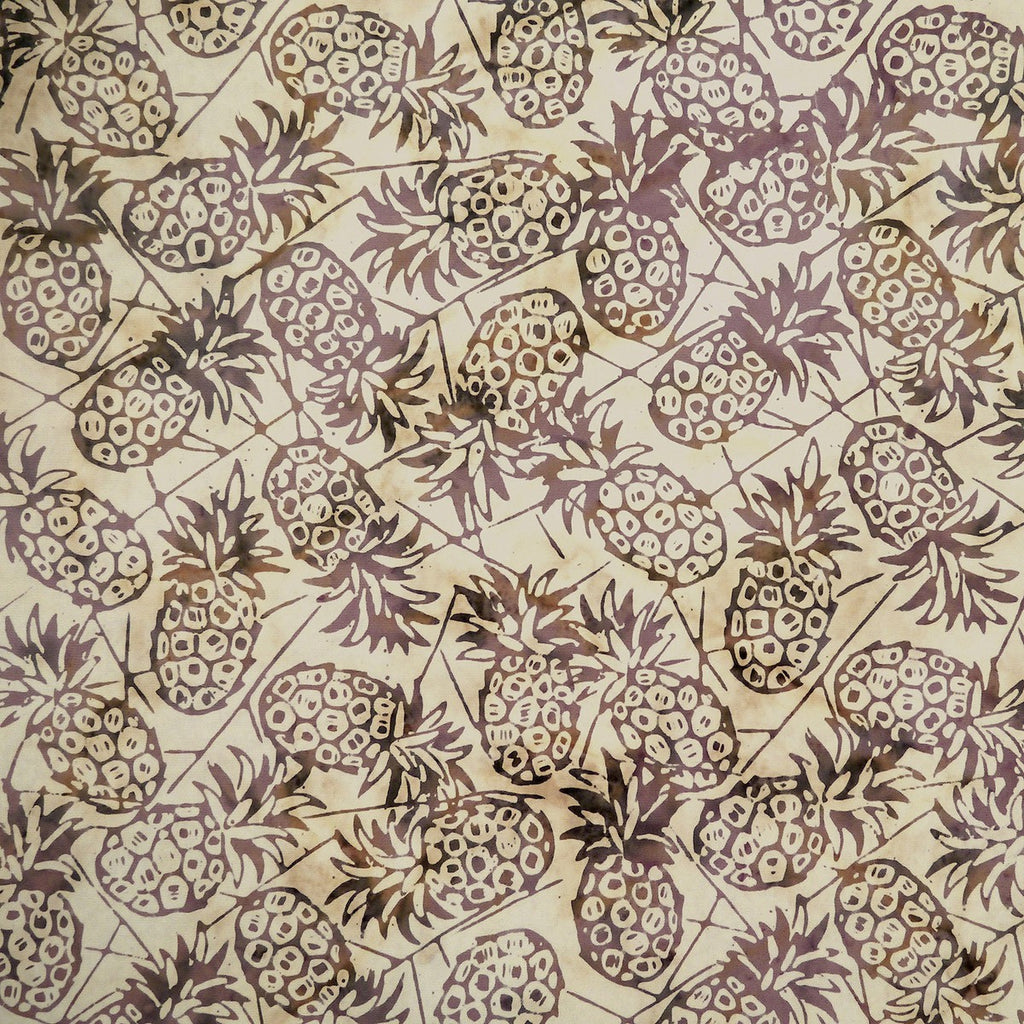 Gothic Olive Pineapples - Spring Awakening - Batik by Mirah Cotton Fabric