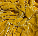 Golden Yellow  - Hand Dyed Silk Velvet