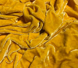 Golden Yellow  - Hand Dyed Silk Velvet