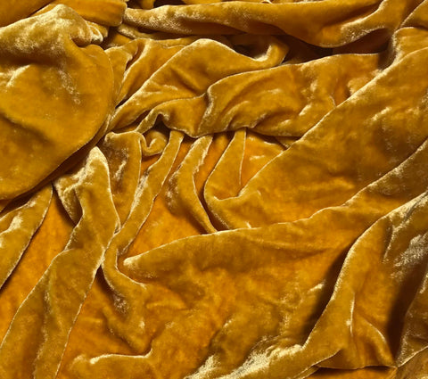 Gold - Hand Dyed Silk Velvet