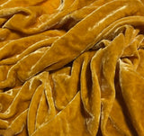 Gold - Hand Dyed Silk Velvet 3"x44" Remnant