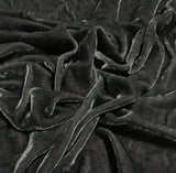 Brushed Steel - Hand Dyed Silk Velvet