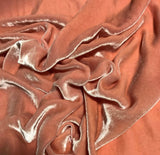 Peach - Hand Dyed Silk Velvet